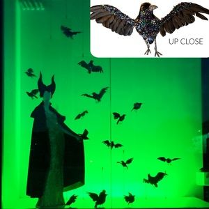 Katherine’s Collection | Hand Decorated Halloween Encrusted Crows | 2 Sizes